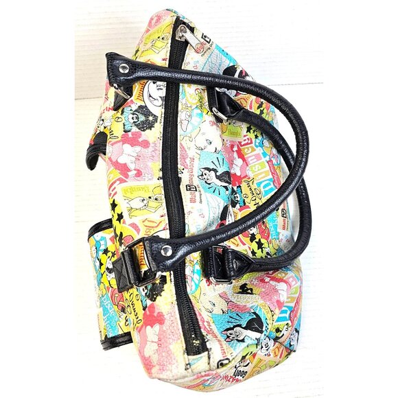 Disney Multicolor Printed Handbag With Black Accents & Dual Handles Y2K - Picture 5 of 14